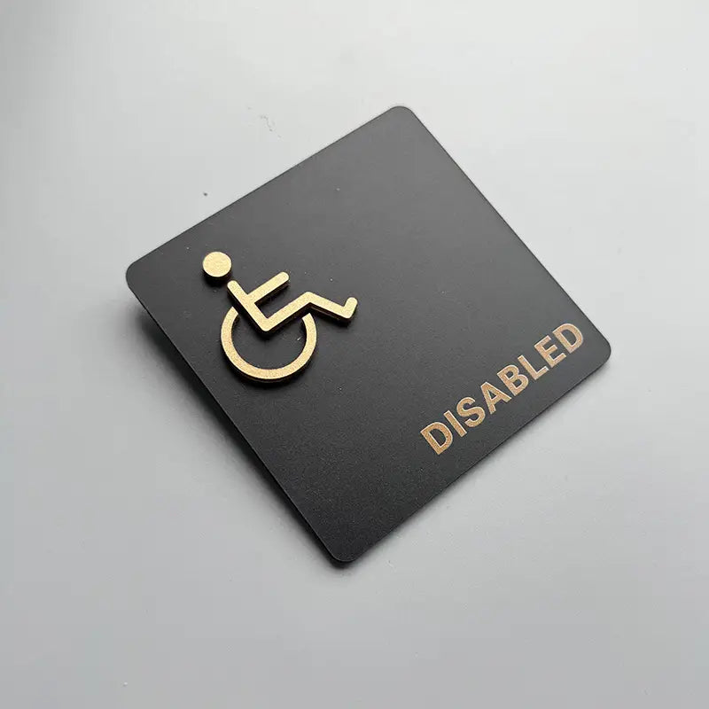 Toilet Sign Graphical Symbols Restroom Signage Wall Hanging Plaque Bathroom for Public Door or Wall