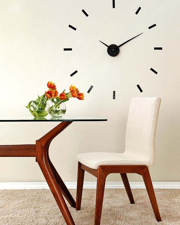 Simple and Straightforward Large 3D Wall Clock - Black
