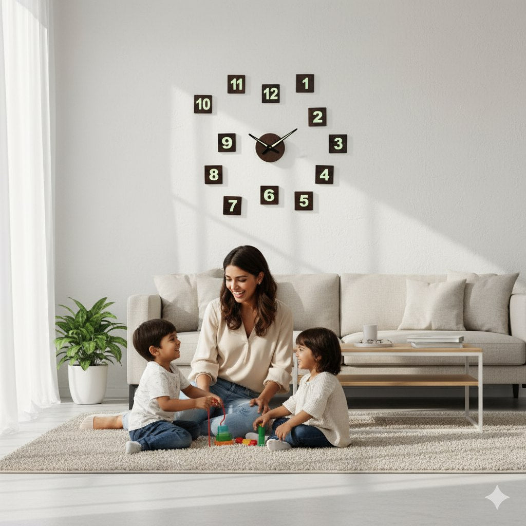 MoonLight Glow Diy Wall Clock