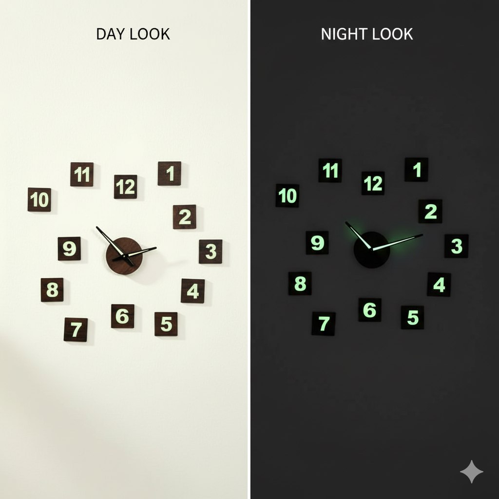 MoonLight Glow Diy Wall Clock