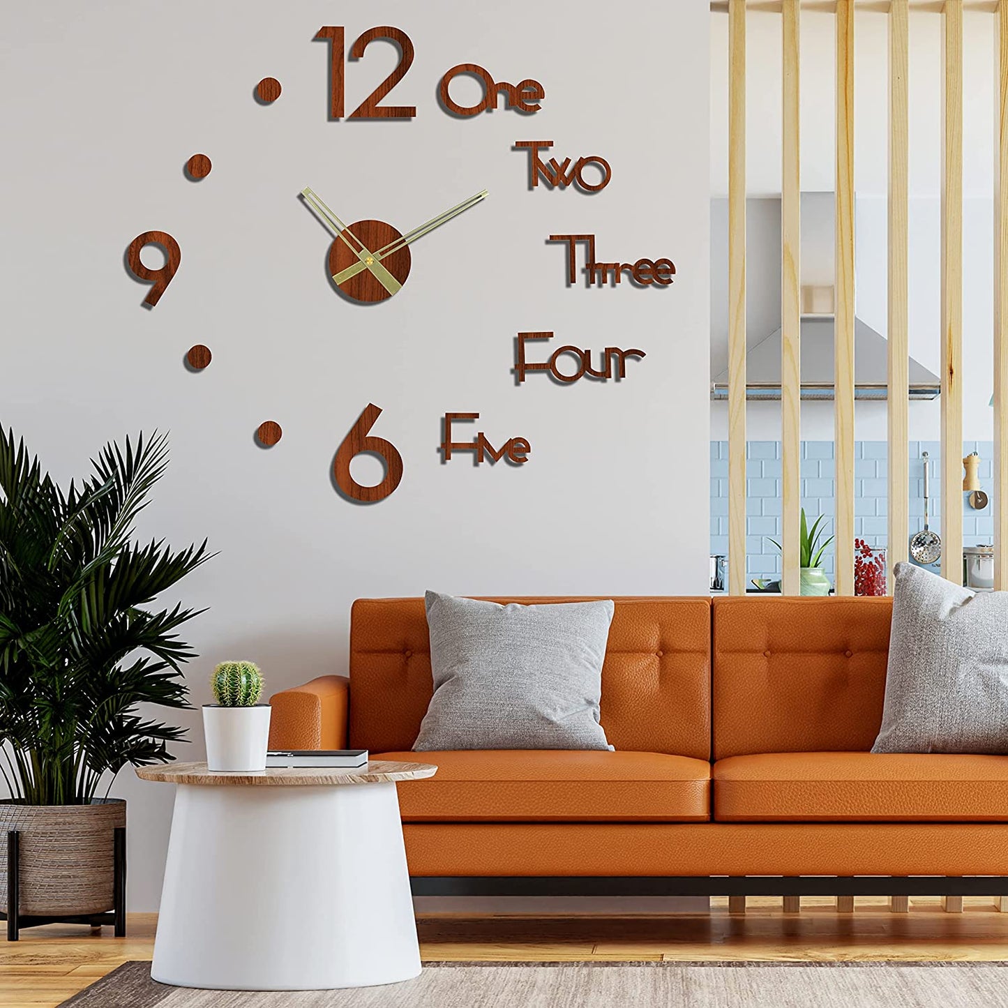 Modern Wooden 3D Wall Clock