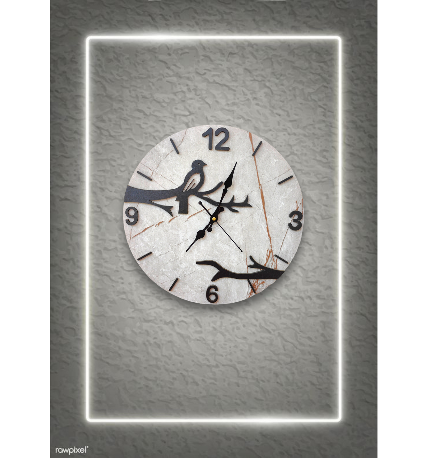 Vintage Marble Effect Modern Farmhouse Wall Clock