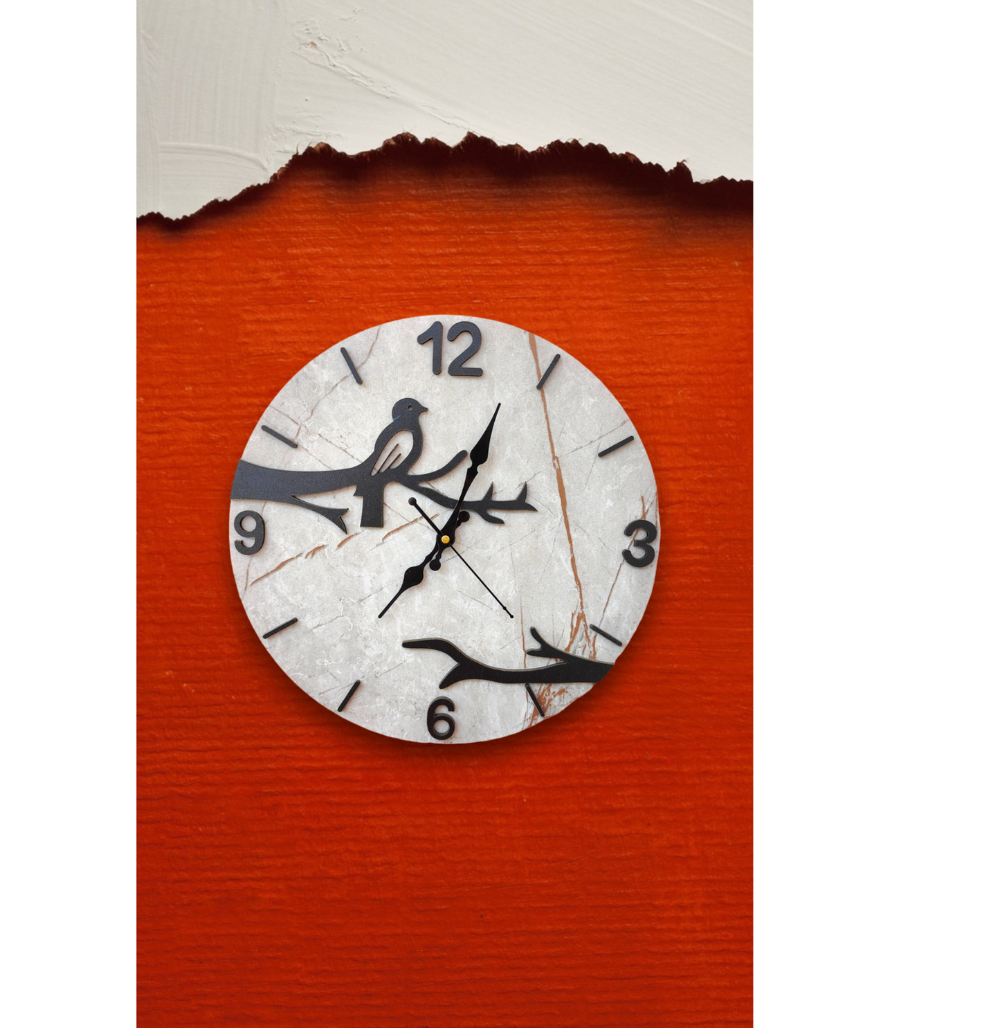 Vintage Marble Effect Modern Farmhouse Wall Clock