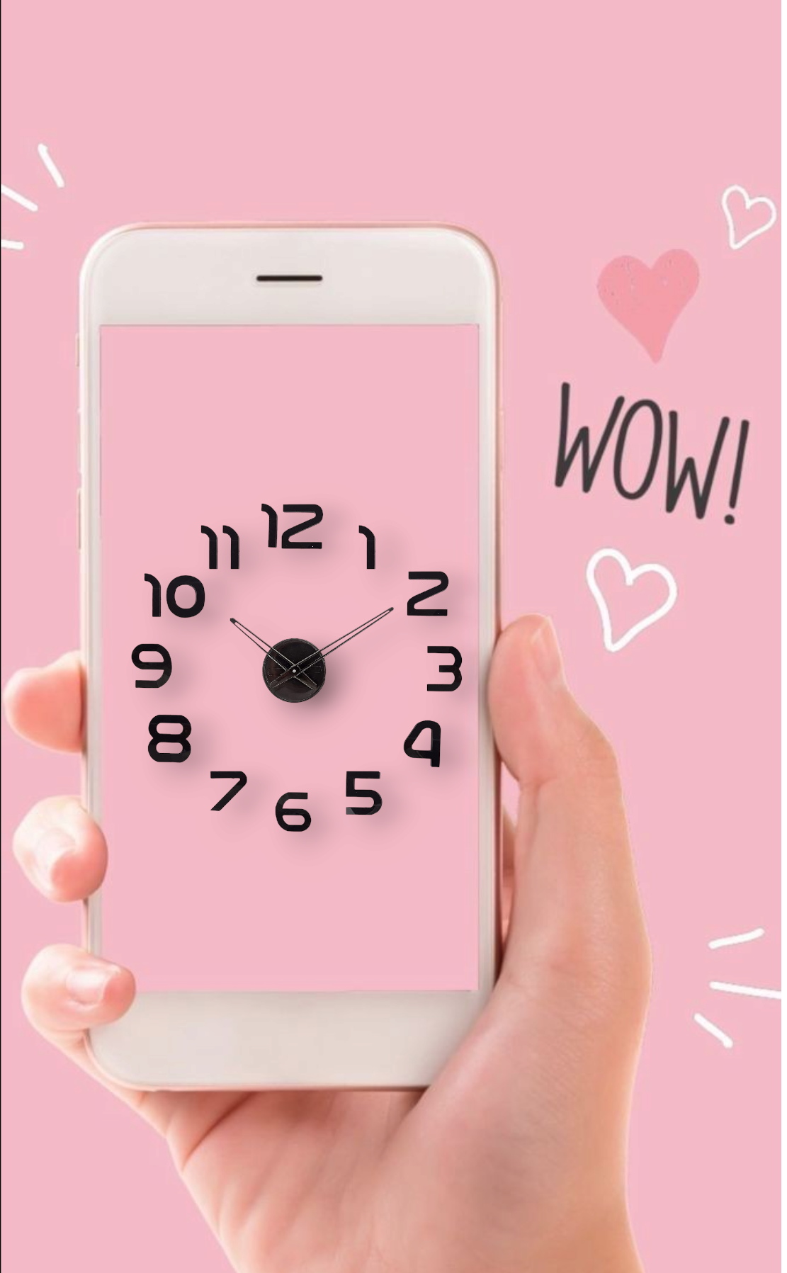 Modern DIY 3D Wall Clock with Bold Numeric Design