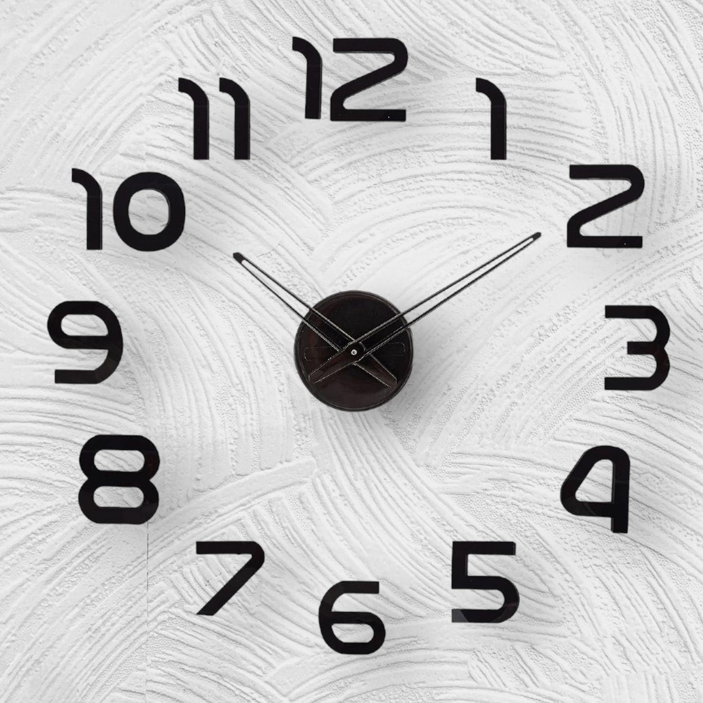 Modern DIY 3D Wall Clock with Bold Numeric Design
