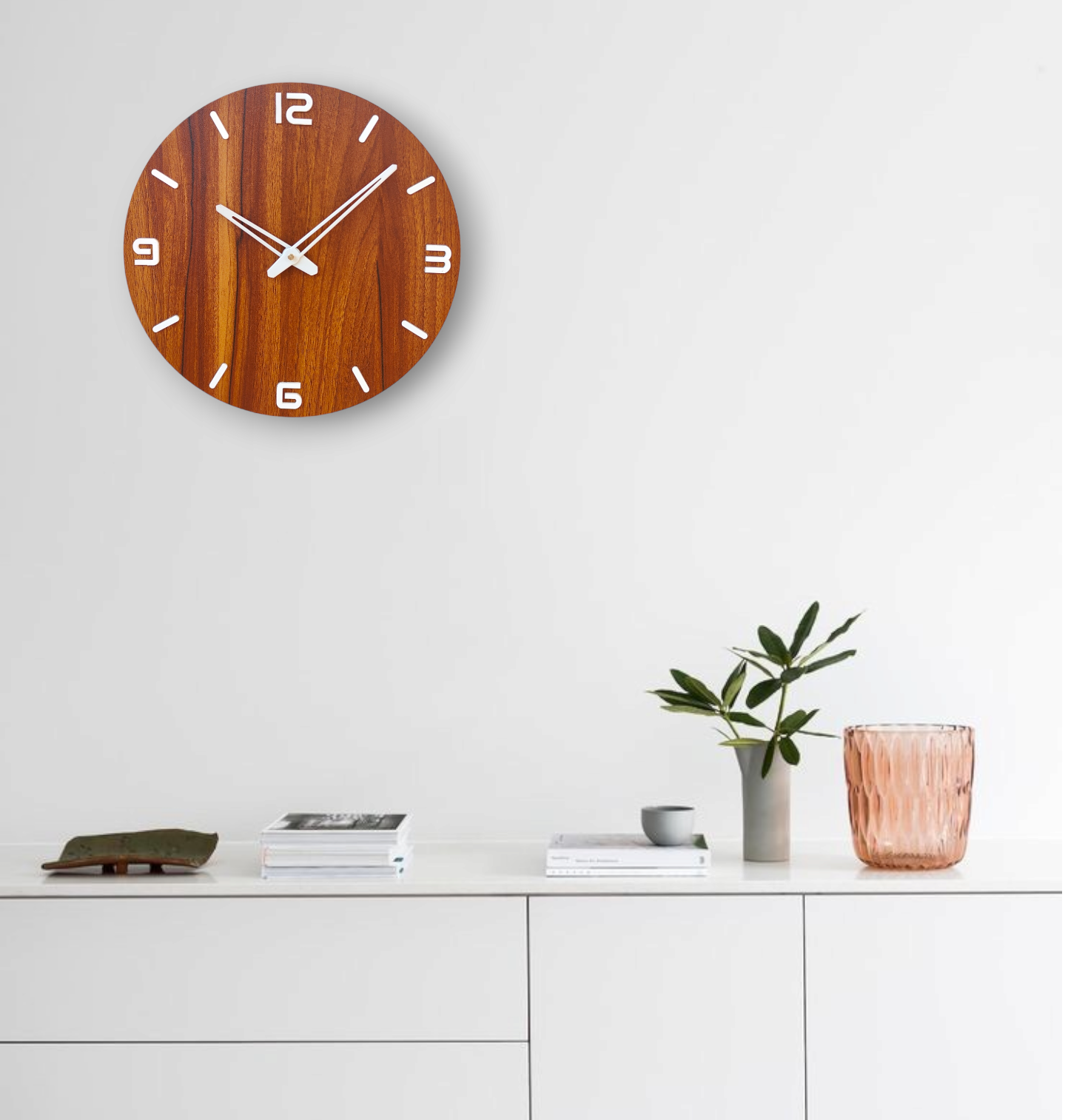 Wooden Wall Clock - Minimalist Home Decor