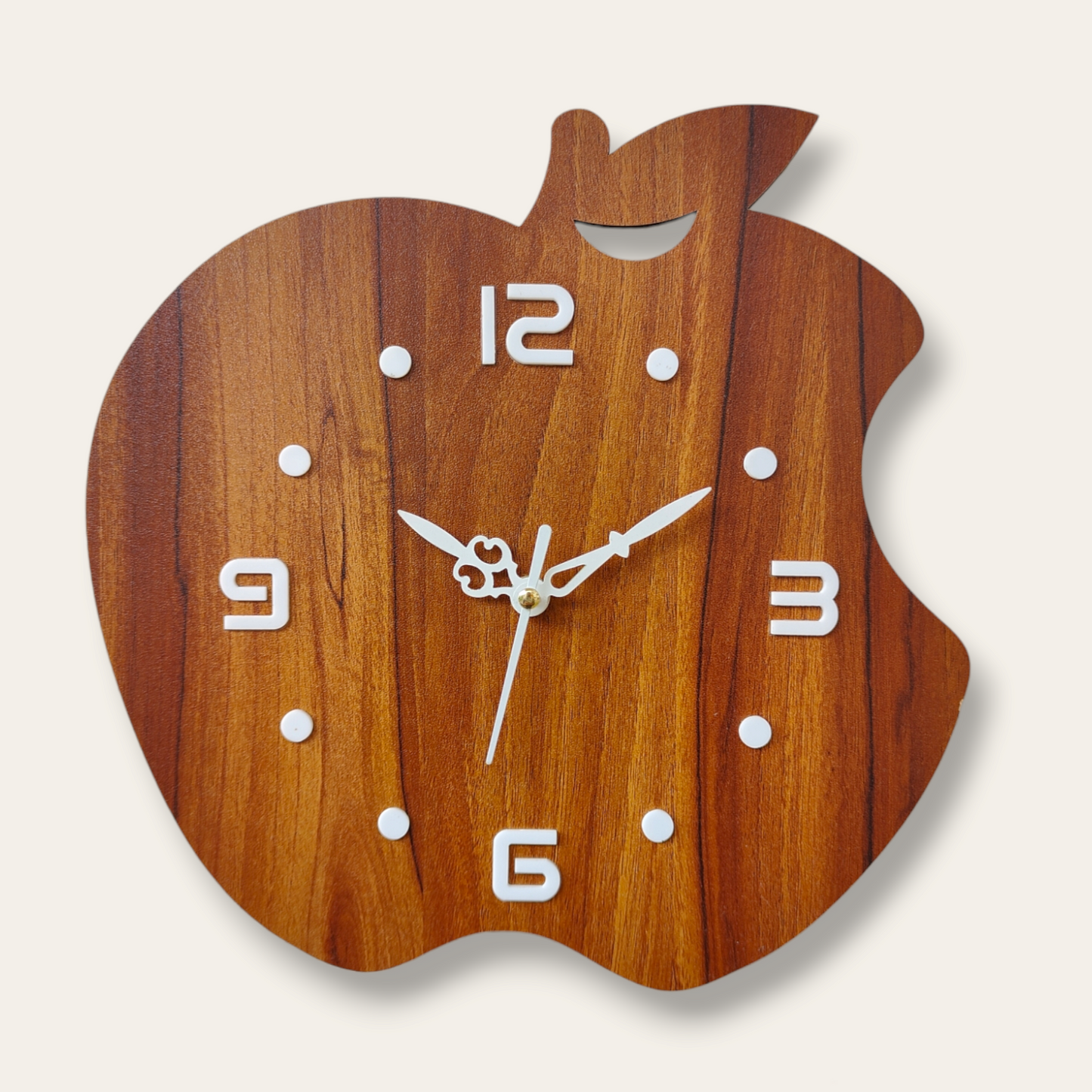 Wooden Apple Wall Clock - A Fresh Take on Time