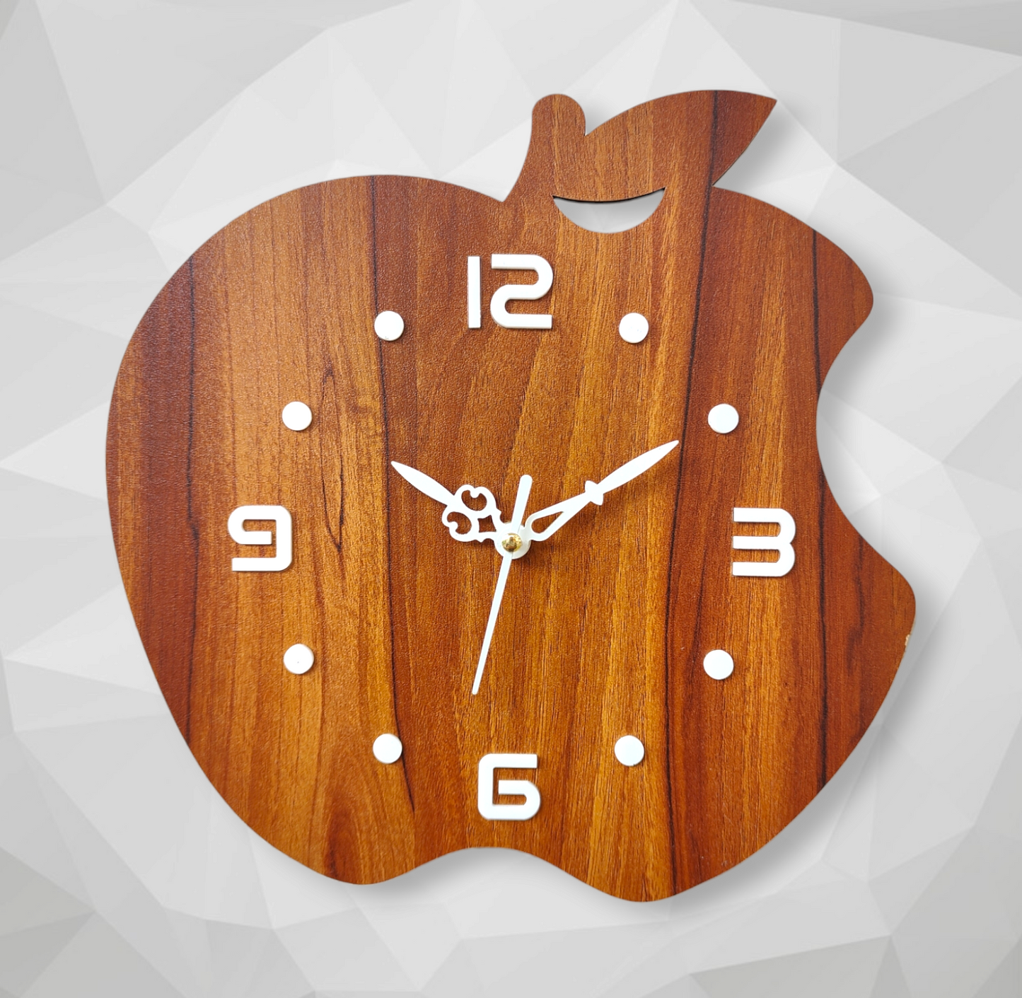 Wooden Apple Wall Clock - A Fresh Take on Time