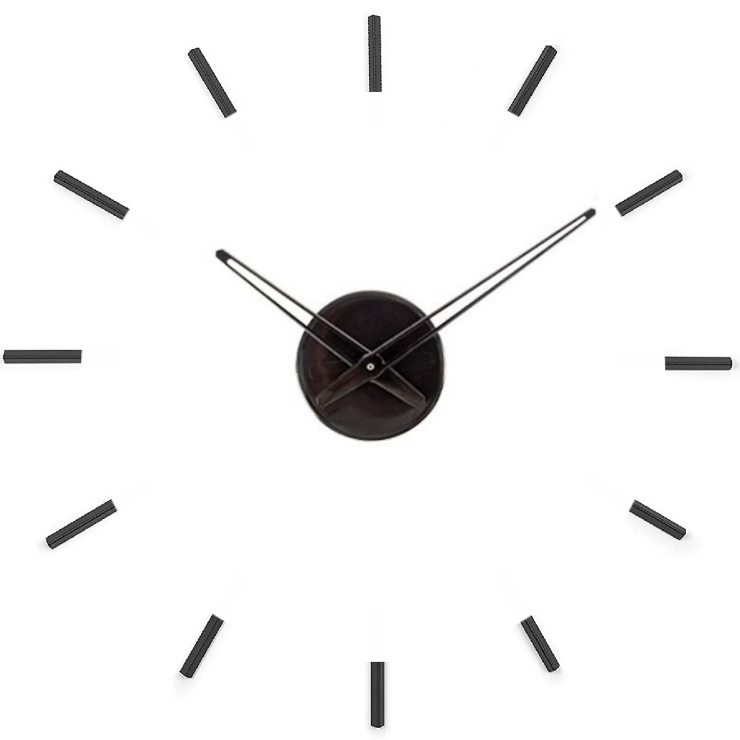 Simple and Straightforward Large 3D Wall Clock - Black