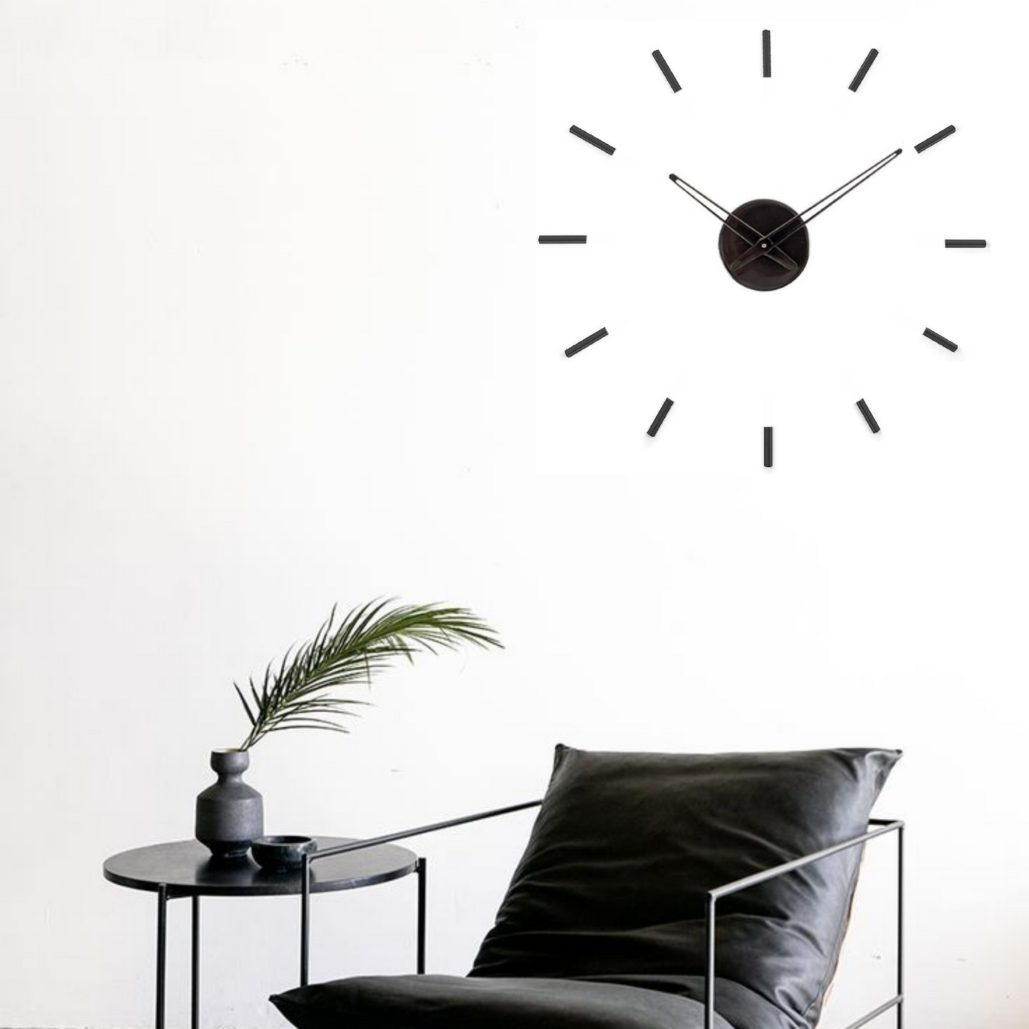 Simple and Straightforward Large 3D Wall Clock - Black