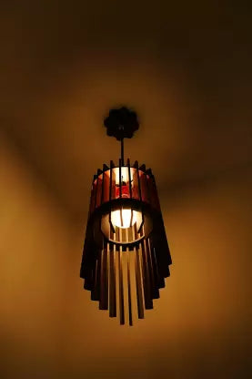 T Line Decor Wooden Hanging Lamp for Living Room, Bedroom, Puja Room, Night Lamp