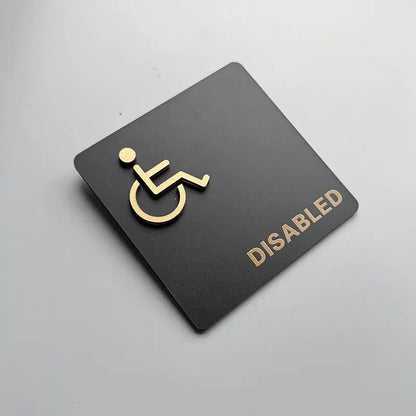Toilet Sign Graphical Symbols Restroom Signage Wall Hanging Plaque Bathroom for Public Door or Wall
