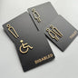 Toilet Sign Graphical Symbols Restroom Signage Wall Hanging Plaque Bathroom for Public Door or Wall