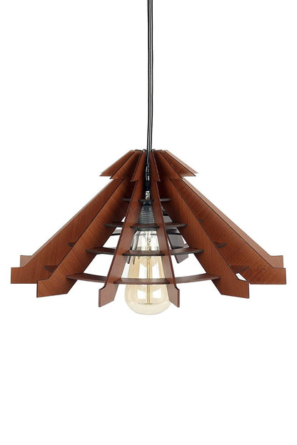 T Line Decor Becaa Poofy Birch Wood Ceiling Lamp
