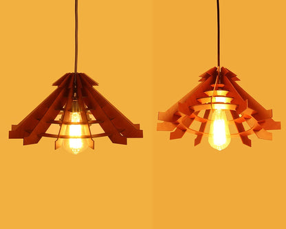 T Line Decor Becaa Poofy Birch Wood Ceiling Lamp