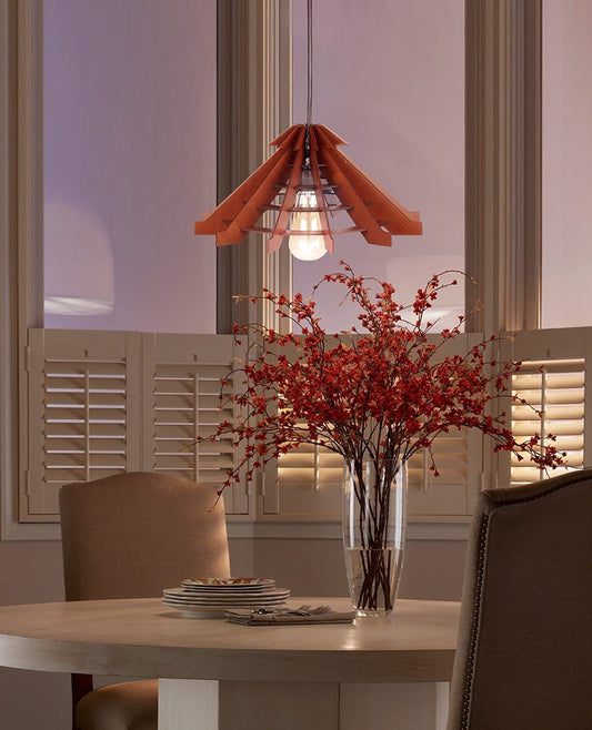 T Line Decor Becaa Poofy Birch Wood Ceiling Lamp