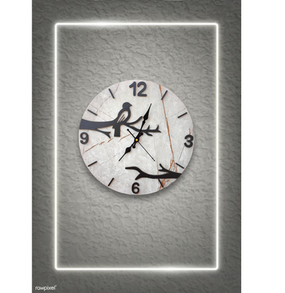 Vintage Marble Effect Modern Farmhouse Wall Clock