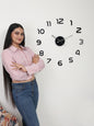 Modern DIY 3D Wall Clock with Bold Numeric Design