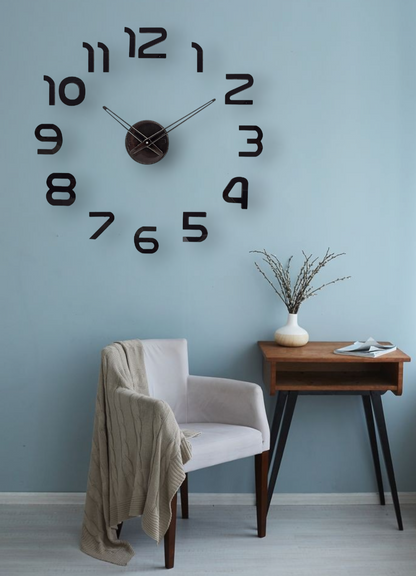 Modern DIY 3D Wall Clock with Bold Numeric Design