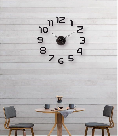 Modern DIY 3D Wall Clock with Bold Numeric Design
