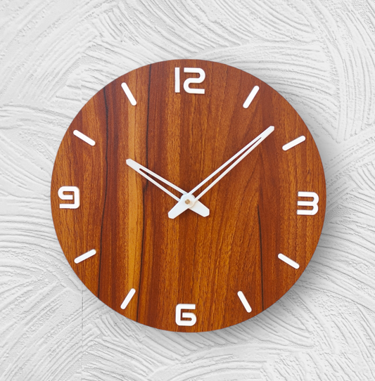 Wooden Wall Clock - Minimalist Home Decor