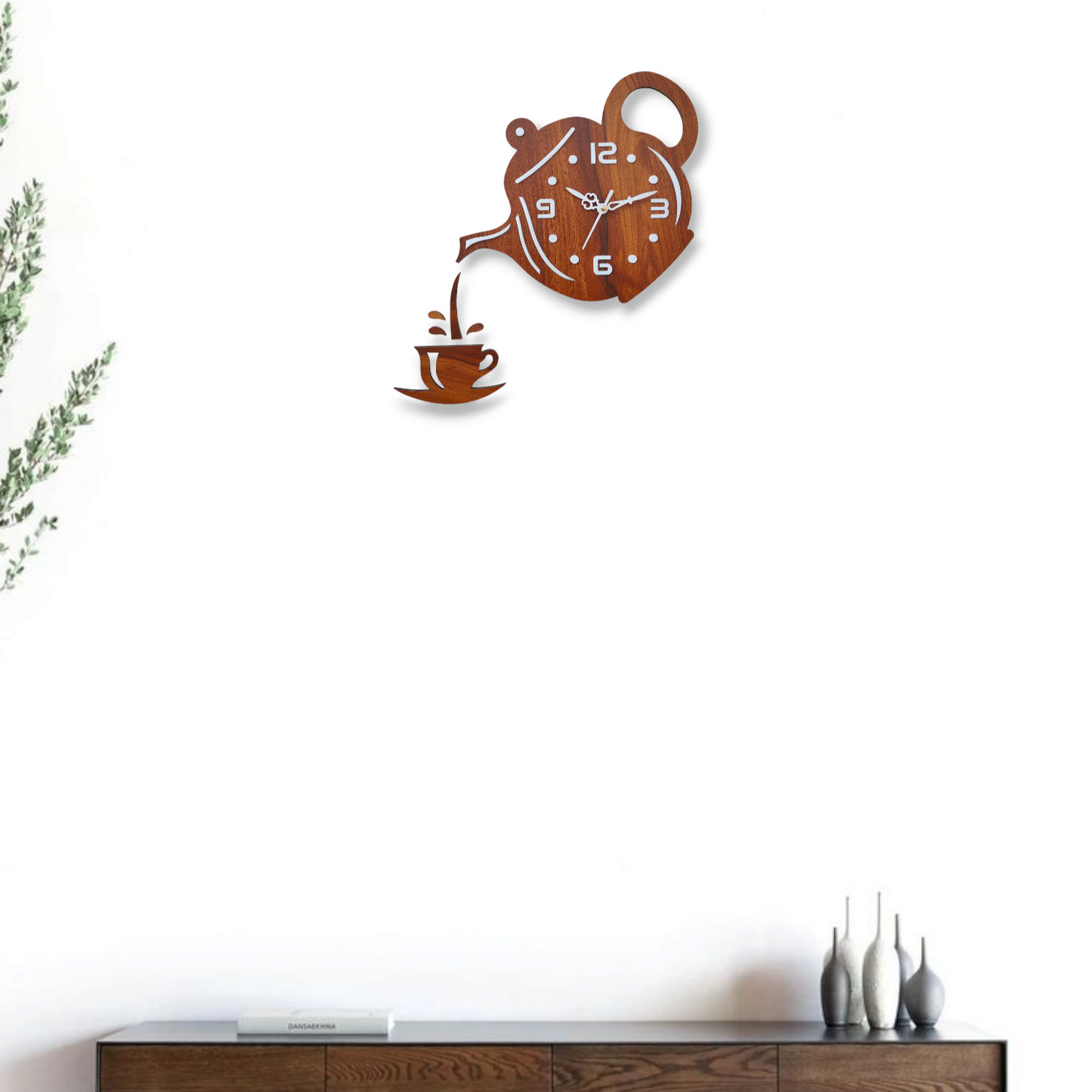 Classic Designer Handmade Wooden Wall Clock Face made of solid wood with Stylish