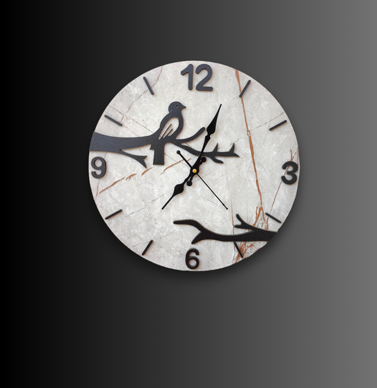 Vintage Marble Effect Modern Farmhouse Wall Clock
