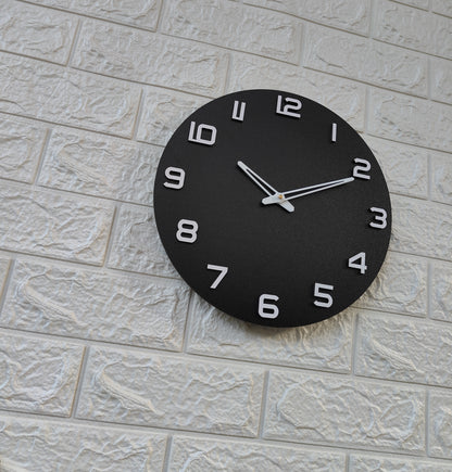 Minimalist Black Wall Clock - Modern Timepiece