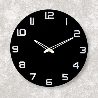 Minimalist Black Wall Clock - Modern Timepiece