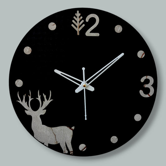 Rustic Deer Woodland Animal Wall Clock