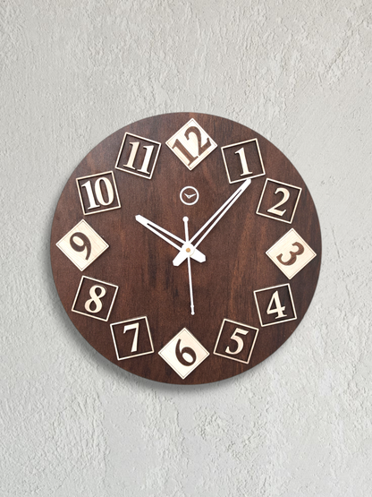 Premium 3D Wooden Block Wall Clock