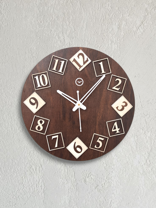 Premium 3D Wooden Block Wall Clock