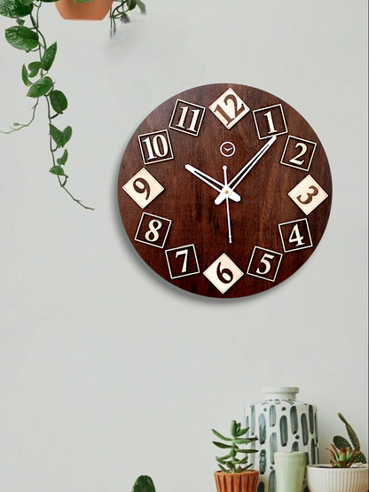 Premium 3D Wooden Block Wall Clock