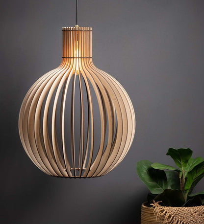 T Line Decor Bongo Birch Wood Lamp
