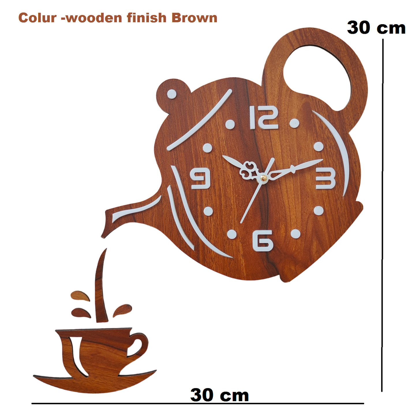 Classic Designer Handmade Wooden Wall Clock Face made of solid wood with Stylish